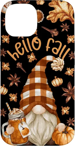 Vista 4 de Pumpkin Spice Coffee Hello Fall Funny Thanksgiving Gnome Case for iPhone 16