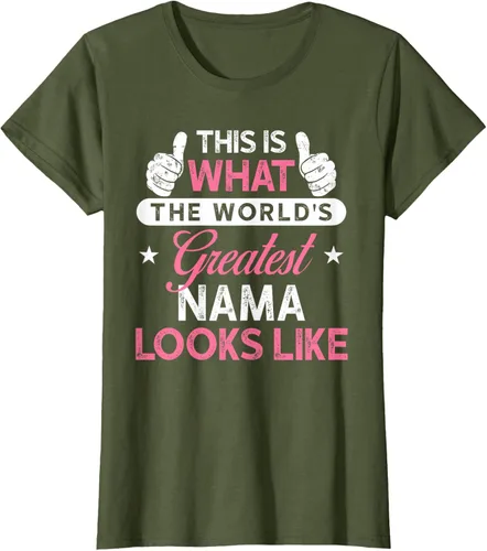 Vista 20 de Camiseta Nama para mujer: camiseta de nama más grande del mundo Negro