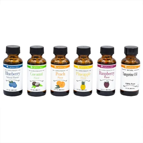 Vista 3 de LorAnn Super-Strength Pack #1 6 sabores afrutados en botellas de dram (0.0125 fl oz - 0.1 fl oz)