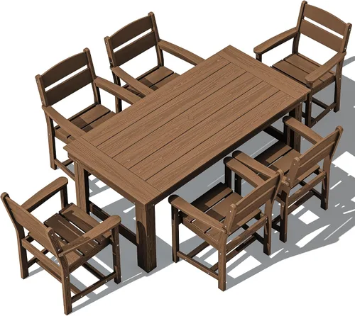 Vista 34 de SERWALL Juego de mesa y sillas de comedor para exteriores HDPE para 4 Azul marino
