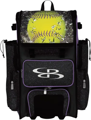 Vista 9 de Boombah Rolling Superpack - Bolsa para equipo de béisbol/sóftbol, mango telescópico, capacidad para 4 bates, versión con ruedas, luz de sóftbol