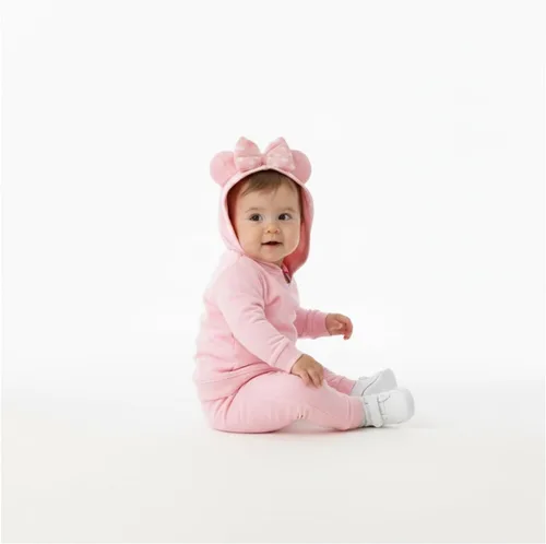 Vista 4 de Disney Minnie Mouse - Conjunto de sudadera con capucha y pantalones para bebés y niños pequeños
