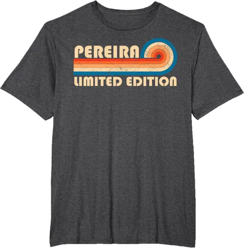 Vista 18 de PEREIRA - Camiseta vintage con apellido retro de los años 80 y 90, Negro