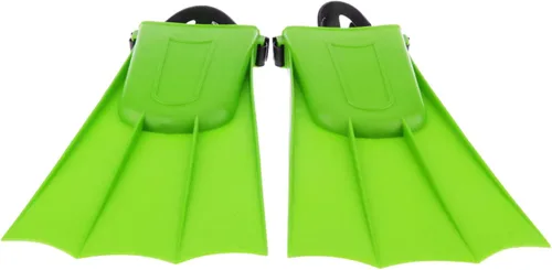 Vista 4 de Aletas de natación para niños, 1 par de aletas cortas de buceo para niños, aletas de entrenamiento de natación ajustables de PVC, aletas ligeras