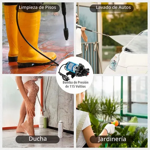 Vista 7 de WASSERMANN Bomba de Aumento de Presión de Agua de 115 Voltios AC 4.5GPM 55PSI, Bomba de Agua Autocebante de Diafragma con Interruptor de Presión
