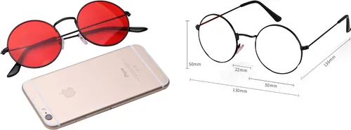 Vista 6 de SORVINO Gafas de sol redondas retro para hombres y mujeres, gafas de sol circulares pequeños