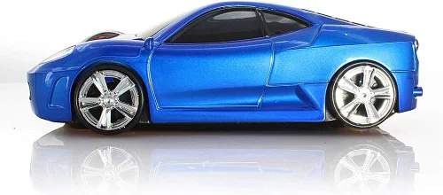 Vista 2 de MGbeauty Ratón Inalámbrico con Diseño de Coche Deportivo Ratón Óptico para Computadora para PC Portátil MAC con Luz LED (Azul)