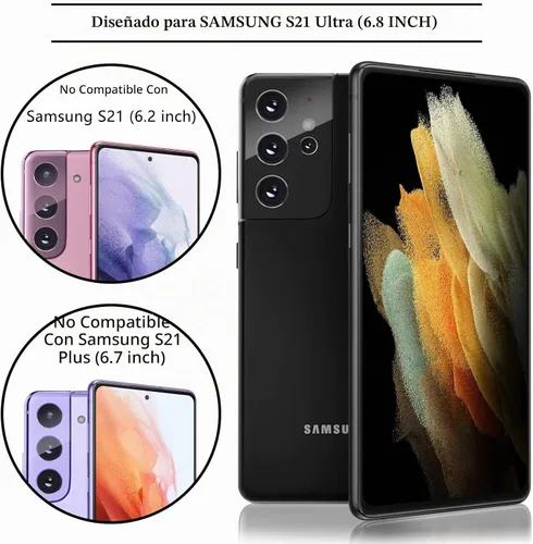 Vista 7 de LYWHL Paquete de 2 + 2 protectores de pantalla de privacidad para Samsung Galaxy S21 Ultra [compatible con identificación de huellas dactilares]