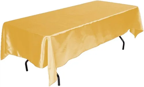 Vista 10 de Tektrum Mantel rectangular de satén sedoso de 60 x 102 pulgadas, 60 x 102 pulgadas, tela de alta calidad, lo mejor para bodas, fiestas, banquetes