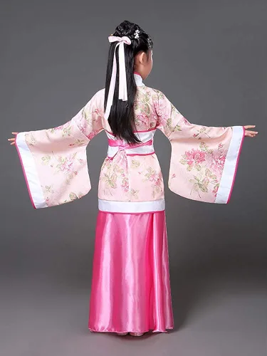 Vista 4 de Lazutom Vestido de fiesta de Navidad tradicional Hanfu para niña