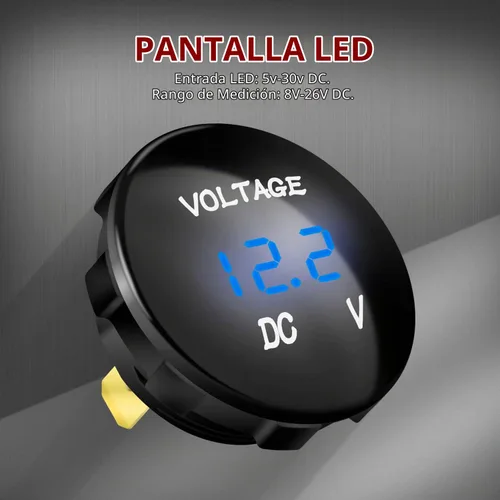Vista 3 de DaierTek DC 12V 24V Display Automotriz Voltímetro de Reemplazo, Medidor de Voltaje Digital de 12 Voltios 24 Voltios 36 Voltios Impermeable Mini