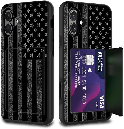 Vista 31 de Funda para tarjetas de crédito, doble capa híbrida a prueba de golpes, protección contra caídas con función atril para iPhone 17 de 6.3 pulgadas