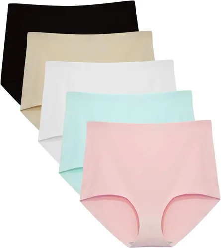 Vista 11 de FallSweet No Show High Waist Briefs Underwear for Women Seamless Panties Suave sin costuras, diseño invisible, se mantiene en su lugar, cintura