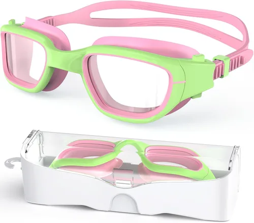 Vista 26 de Gafas de natación para niños, gafas de natación para niños de 6 a 14 años, gafas de piscina con protección UV antivaho para niños y niñas
