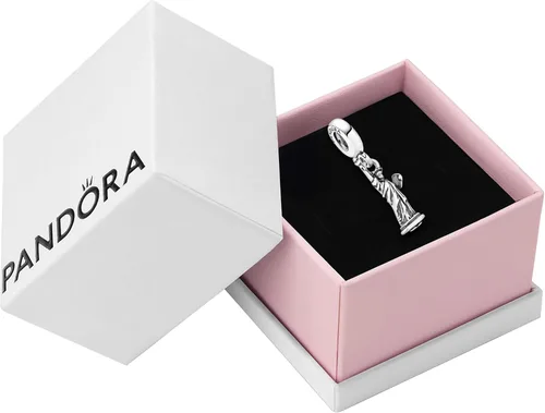 Vista 2 de Pandora Pulsera colgante de la Estatua de la Libertad de Nueva York, pulseras de momentos Impresionantes joyas para mujer Regalo para mujeres
