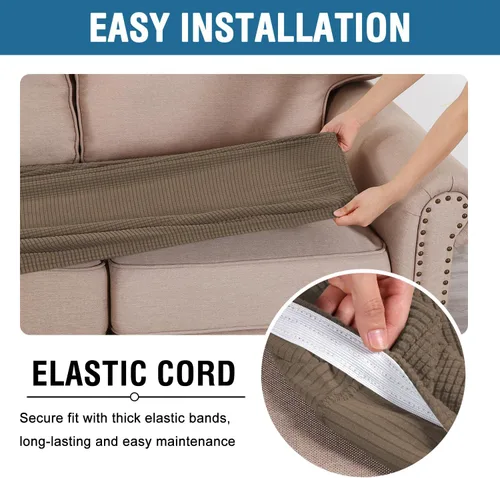 Vista 309 de H.VERSAILTEX Fundas de Cojín de Asiento Individuales Super Elásticas Fundas de Sofá Fundas de Cojín de Sofá Fundas Deslizables Juegos Tela de Sarga