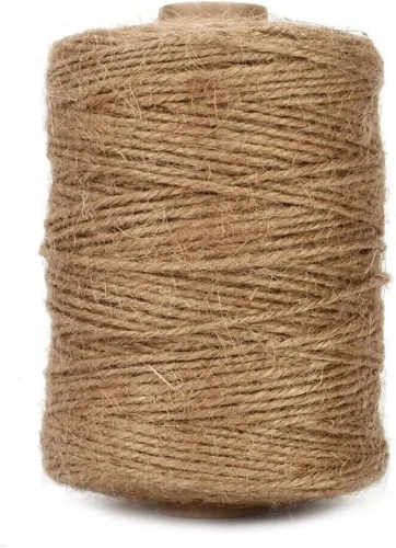 Vista 8 de Tenn Well Cordel de yute natural, 984 pies, 2 capas, 0.039 pulgadas, cuerda fina de color marrón para manualidades, ganchillo, envoltura de regalos