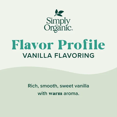 Vista 3 de Simply Organic Saborizante de vainilla (sin alcohol), certificado orgánico 4 onzas / 113.39 gramos