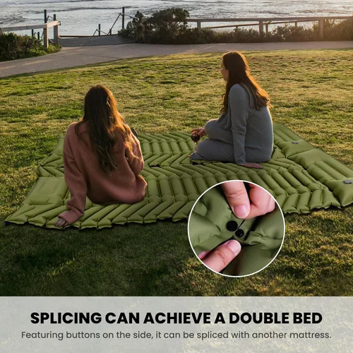 Vista 5 de Colchoneta inflable ultraligera con bomba de pie incorporada, colchón de aire duradero mejorado para camping, mochileros, senderismo, diseño