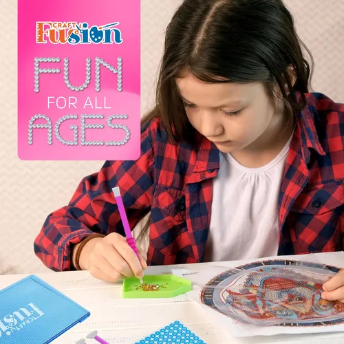Vista 7 de Craft Fusion Herramientas y accesorios de pintura de diamantes, kits de arte de diamantes para adultos y niños, suministros de arte de gemas