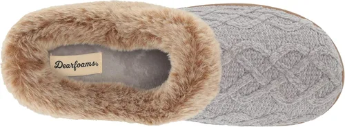 Vista 5 de Dearfoams Pantuflas de punto de felpilla Hannah para mujer