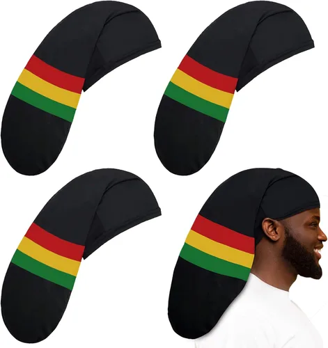 Vista 10 de 4 piezas unisex para rastas de cabello largo, para dormir, accesorios para el cabello, para hombres y mujeres