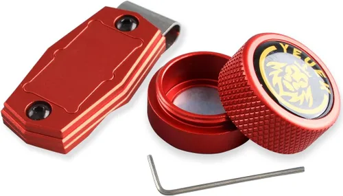 Vista 27 de TAOM - Soporte para tiza de billar, herramienta práctica redonda, accesorios de billar, mini estuche magnético para punta de tiza, contenedor