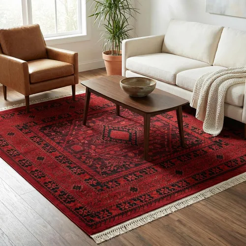 Vista 11 de Unique Loom Tekke Collection - Alfombra de área Sheibani (2' 2" x 3' 1", rectangular, rojo/negro)