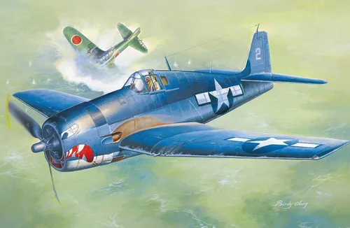 Vista 2 de Hobby Boss Kit de construcción de modelo de avión F6F-3 Hellcat versión temprana