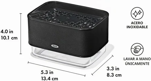 Vista 6 de OXO Good Grips - Soporte para esponja dispensadora de jabón, color negro