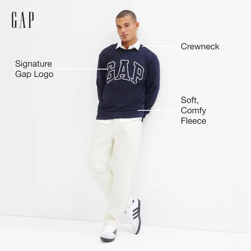 Vista 3 de GAP Sudadera de forro polar con logotipo para hombre