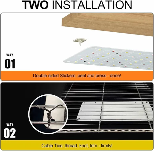 Vista 3 de Panel de luz de cultivo para plantas de interior, luz LED ultrafina de espectro completo de 20 W para estante y gabinete, regulable con temporizador