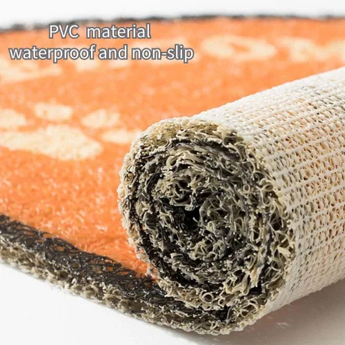 Vista 5 de Tapete de arena para gatos y mascotas, de 23.6 x 15 pulgadas, a prueba de agua, de PVC, lindo, tapete de alimentación antideslizante, fácil
