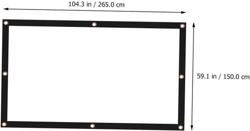 Vista 6 de DOITOOL Polyester Outdoor Indoor HD Projection for Home Theater Camping Classroom