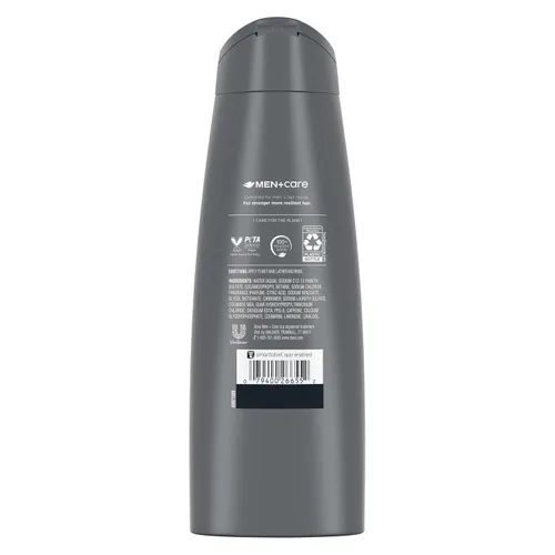 Vista 2 de DOVE MEN + CARE Champú y acondicionador fortificante 2 en 1 para cabello resistente y más grueso, grueso y fuerte con cafeína ayuda a fortalecer