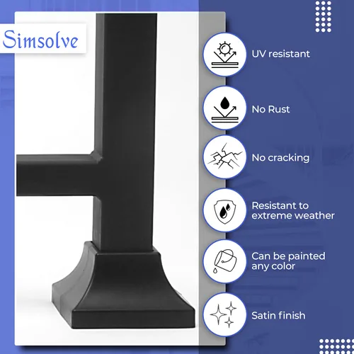 Vista 8 de Cubierta para base de poste de cubierta – Base de zapatos duradera a presión que transforma instantáneamente las patas de la mano y la escalera