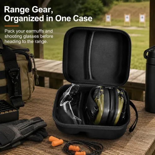 Vista 5 de GWCASE Funda compatible con las orejeras electrónicas delgadas de Walker's Razor, soporte de almacenamiento para Howard Leight, para orejeras
