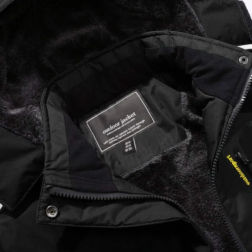 Vista 3 de MAGCOMSEN - Chaqueta de invierno para hombre impermeable abrigada con forro polar y múltiples bolsillos