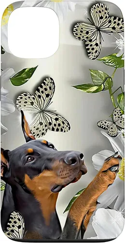 Vista 7 de Doberman Pinscher Daisy and Butterfly Case for iPhone 17
