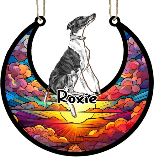 Vista 13 de LOVELYPOD Adorno de Navidad personalizado para perro pastor australiano, atrapasoles conmemorativo, adorno de Navidad de pastor australiano
