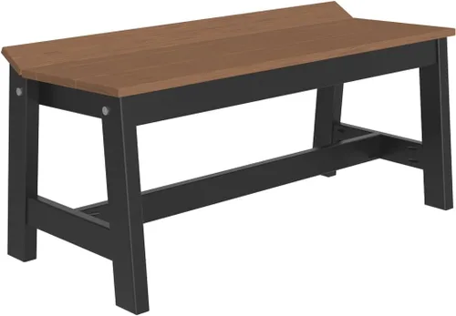 Vista 19 de Furniture Barn USA Poly Lumber - Banco de comedor de 41 pulgadas, caoba antigua multicolor (Antique Mahogany)