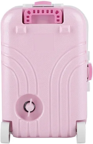Vista 8 de Walfront Caja de almacenamiento de joyas musicales para niña caja de música con diseño de maleta bonita maleta rosa modelo de joyería regalo