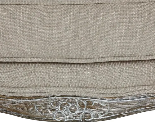 Vista 11 de Lexicon French Country Wood Accent Chair, Carved Frame, Neutral