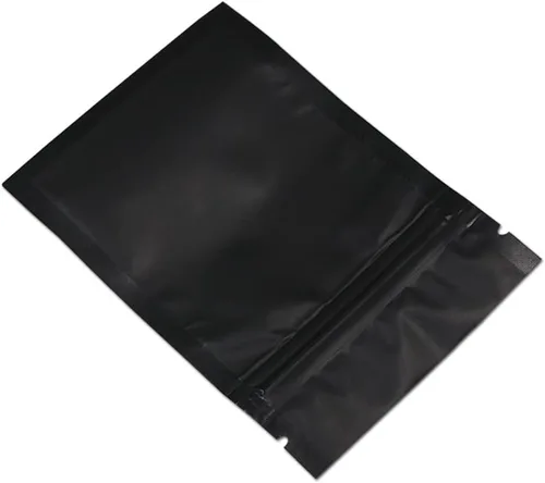 Vista 6 de FERENLI 100 unidades de bolsas planas con cierre de cremallera y auto-sellado para embalaje de papel de aluminio, bolsa de almacenamiento de café