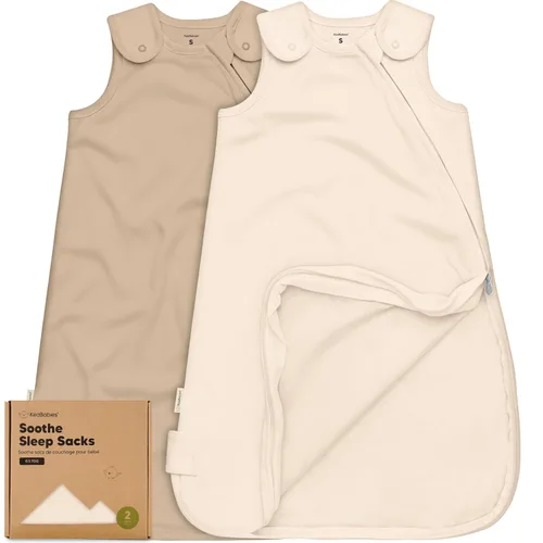 Vista 21 de Paquete de 2 sacos de dormir orgánicos para bebé, 100% algodón 0.5TOG (aguacate, 0-6 meses) Soft Breathable, Baby Wearable Blanket, Toddler