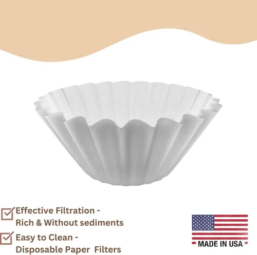 Vista 3 de Filtros de papel desechables para cafeteras BLACK+DECKER de 12 tazas, prepara hasta 12 tazas de café (paquete de 100)