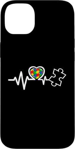 Vista 15 de Heart Puzzle Piece Heartbeat Cool Autism Awareness Case for iPhone 16