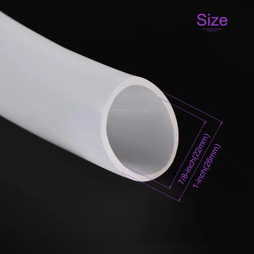 Vista 3 de DMiotech 7/8 "(22mm) ID 1 "(26mm) OD 3.3 pies tubo de silicona translúcido industrial tubo de silicona para bomba de aire de agua