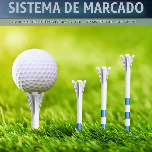 Vista 6 de CHAMPKEY Advanced 5-Prong Plastic Golf Tees 120 or 100 Pack - 50% Ball Contact Surface Optimization with Longer Distance Performance Golf Tees Blanco