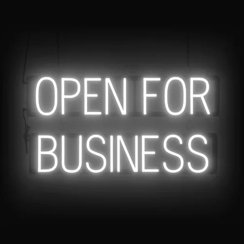 Vista 49 de SpellBrite Letrero LED Neon OPEN para negocios - Azul, 17" x 6